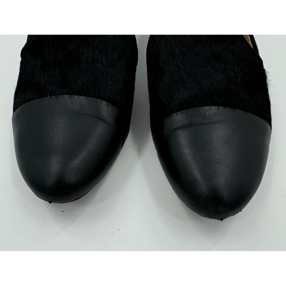 Nurture Womens Black Leather & Bovine Hair Reikel Loafers Size 8M - Picture 7 of 9